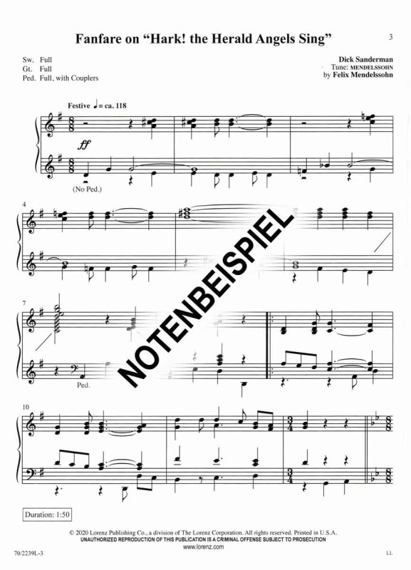 Fanfare Hark the herald Angels sing